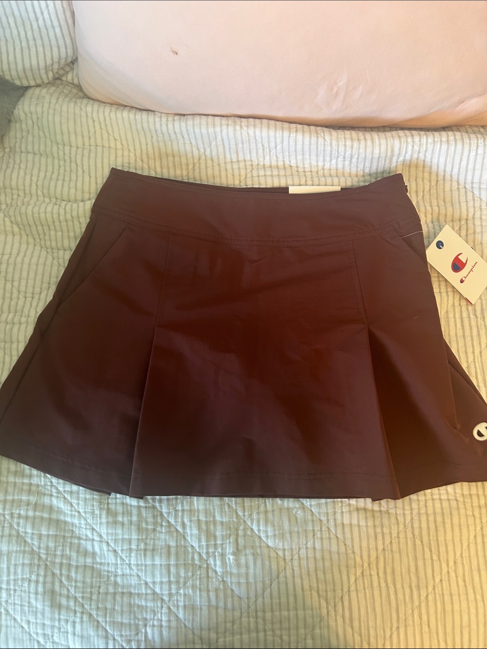 Champion Women's Burgundy Pleated Athletic Skirt